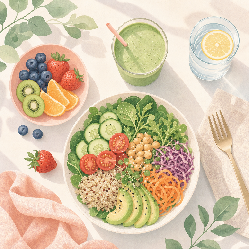 Healthy meal — AI illustration generator — Capci
