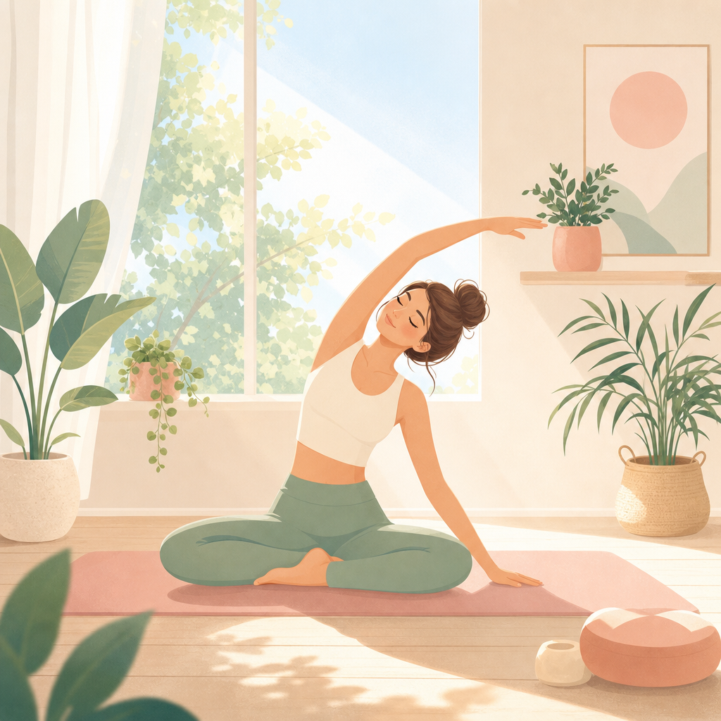 Morning yoga — AI illustration generator — Capci