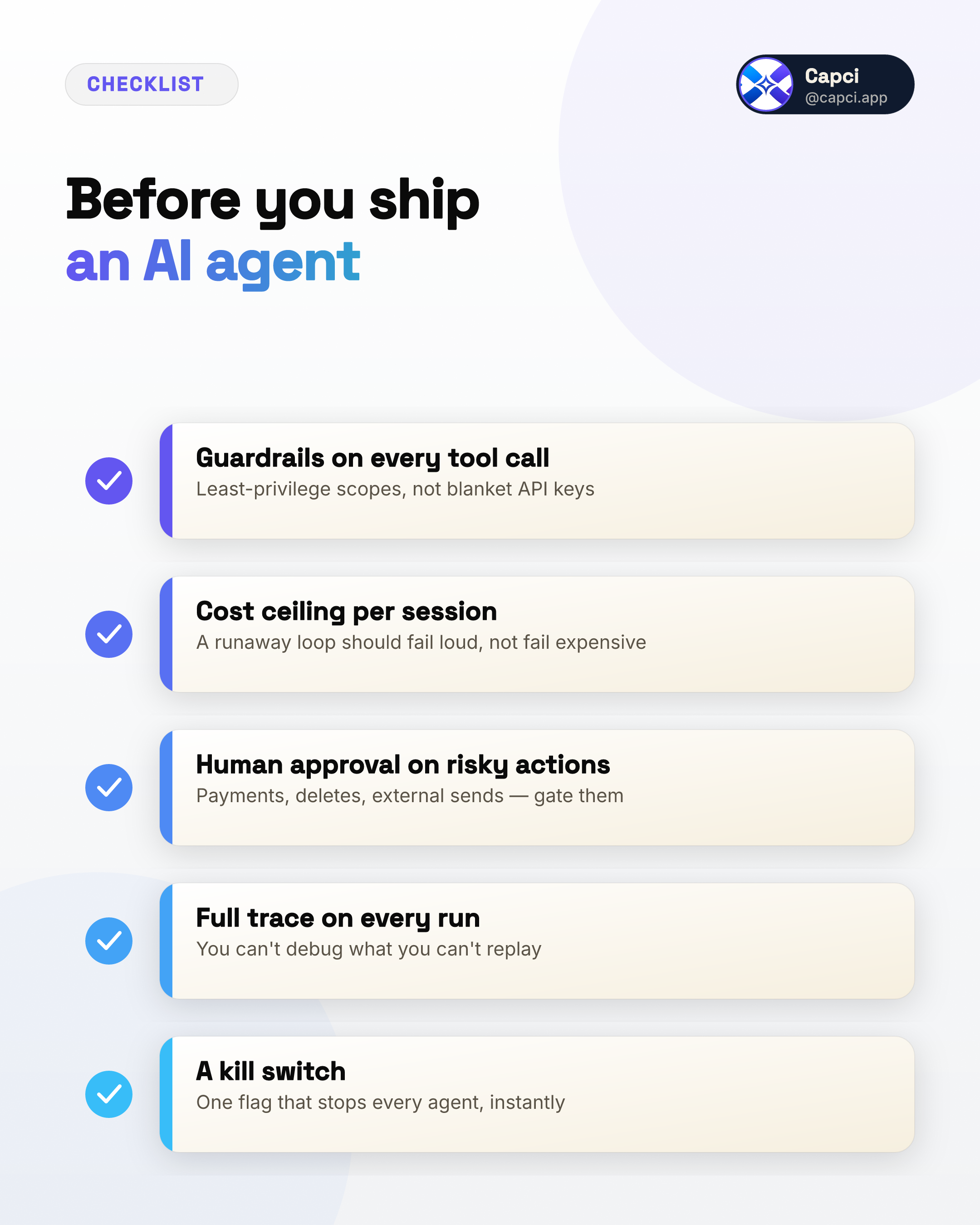 Checklist post format example