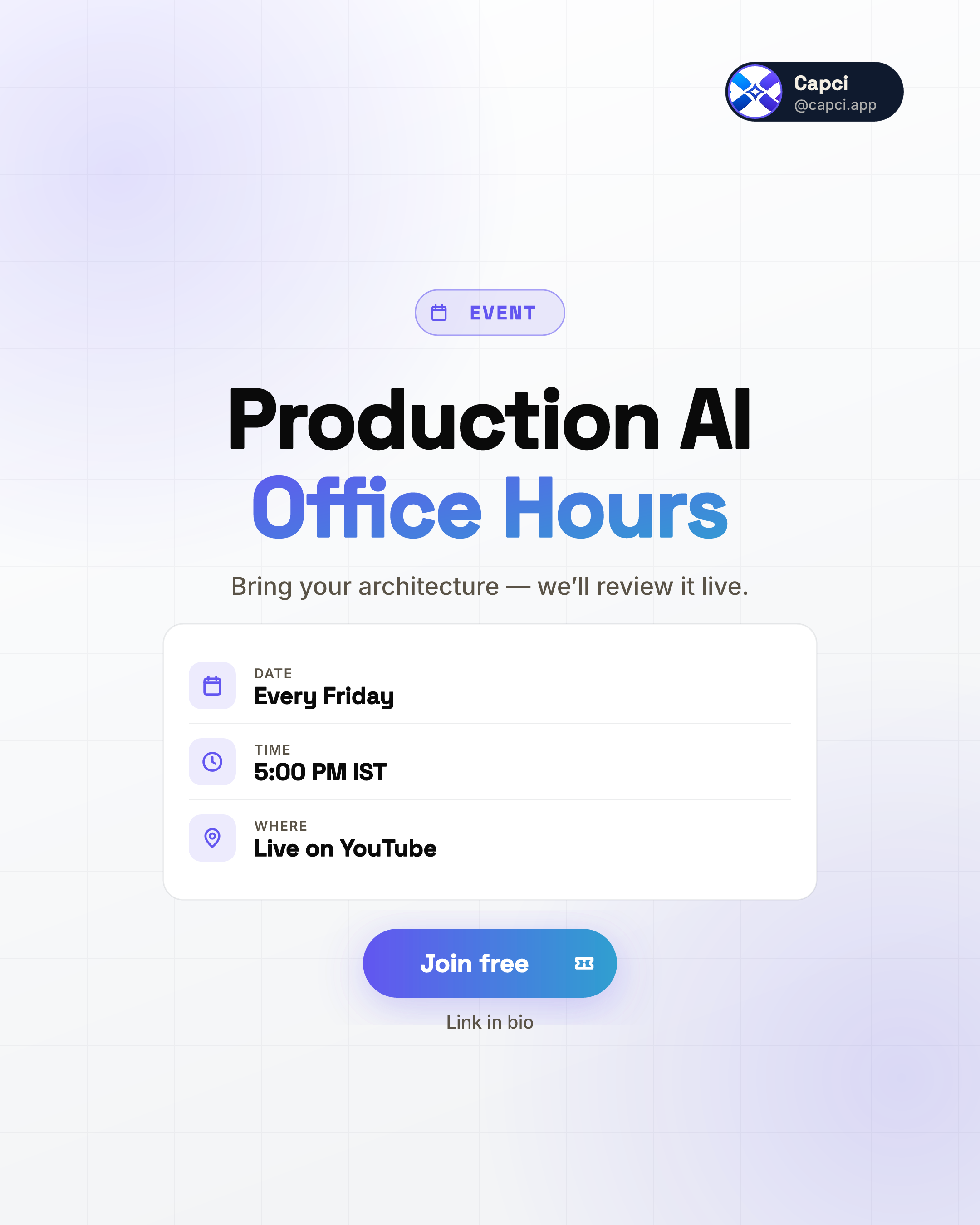 Event — event flyer generator — Capci