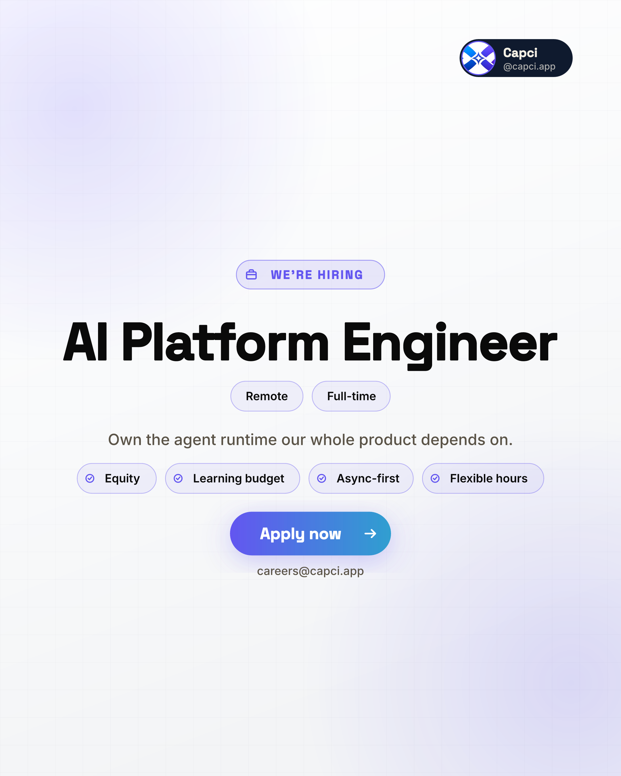 Hiring — hiring graphic generator — Capci